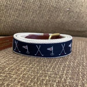 Leather Man - Woven Belt - Golf Themed - Size 38